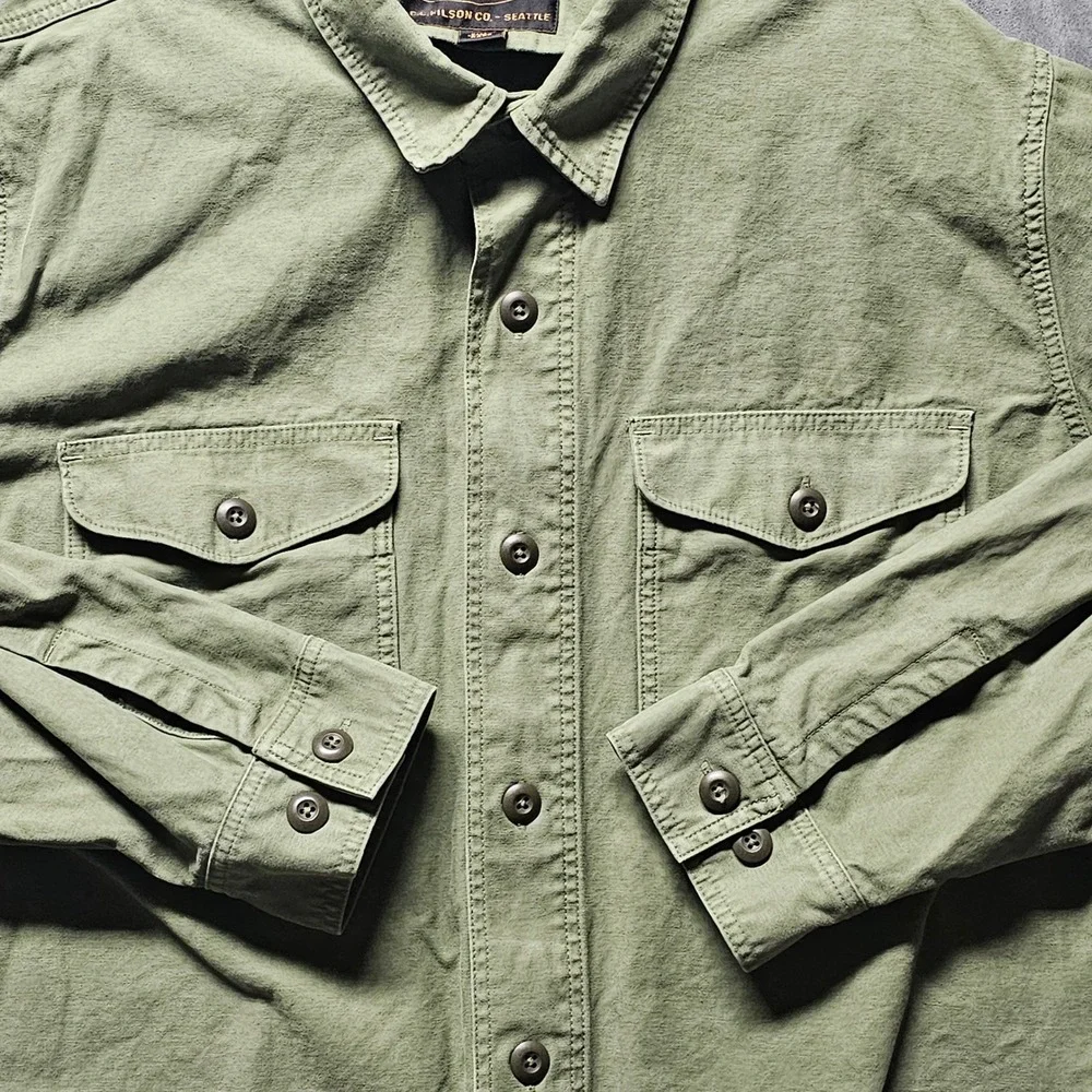 Filson Field Jac-Shirt Washed Fatigue Green Cotton Men's XXXL 20277936
